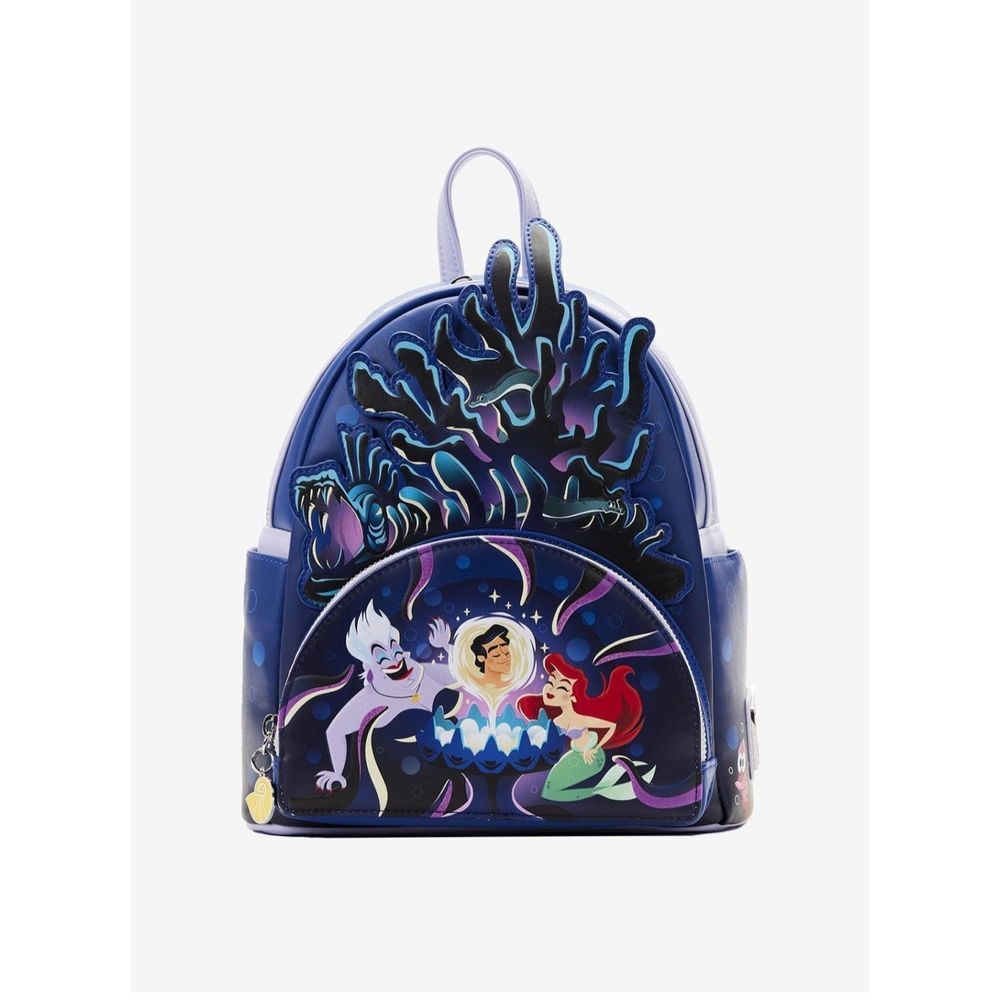 LOUNGEFLY Disney The Little Mermaid Ursula’s Lair glow in the dark mini …